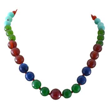 Multicolor agate necklaces 1