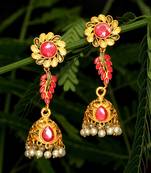 Pink jhumkas