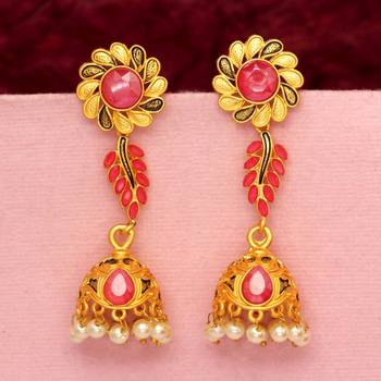 Pink jhumkas 2