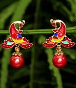 Maroon danglers-drops