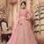 pink embroidered silk blend semi stitched lehenga choli