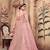 pink embroidered silk blend semi stitched lehenga choli