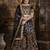 Blue Embroidered Silk Blend Semi Stitched Lehenga Choli