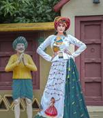 Green Embroidered Cotton Indian Traditional Navratri Dandiya Raas Garba Festival Function Semi Stitched Lehenga Choli