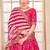Pink Embroidered Silk Blend Semi Stitched Lehenga Choli