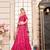 Pink Embroidered Silk Blend Semi Stitched Lehenga Choli