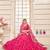 Pink Embroidered Silk Blend Semi Stitched Lehenga Choli
