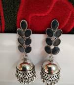 Black Crystal Stone Earrings