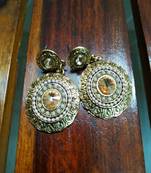 Silver Crystal Stone hoops