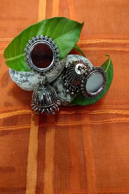 Silver  plain Jhumkas 1