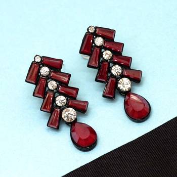 Maroon danglers-drops 2