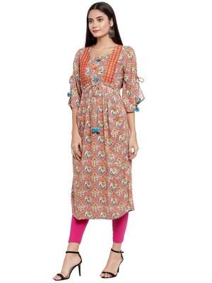 Grey embroidered rayon ethnic-kurtis 2