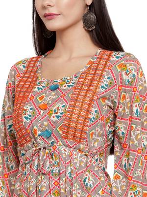 Grey embroidered rayon ethnic-kurtis 5