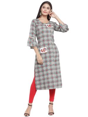 Black embroidered rayon ethnic-kurtis 1