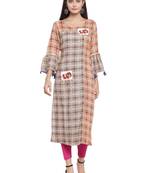 Multicolor embroidered rayon ethnic-kurtis
