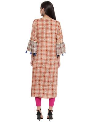 Multicolor embroidered rayon ethnic-kurtis 4
