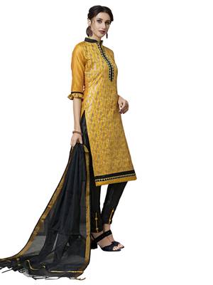 Yellow Banarasi Chanderi Salwar 3