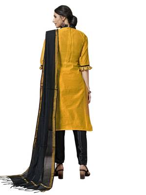 Yellow Banarasi Chanderi Salwar 4