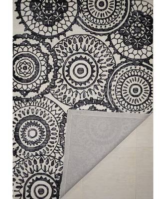 Rangoli Design Hand Tufted Area Rug  In Size 63 X 90 Inch 2