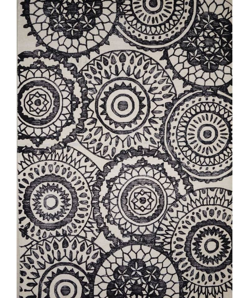 Rangoli Design Hand Tufted Area Rug  In Size 63 X 90 Inch