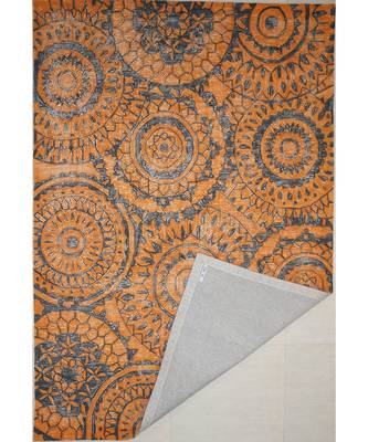 Rangoli Design Hand Tufted Area Rug  In Size 63 X 90 Inch 3