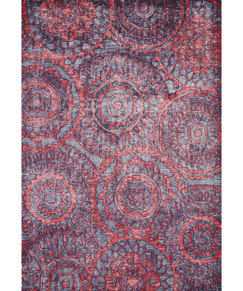 Rangoli Design Hand Tufted Area Rug  In Size 63 X 90 Inch