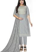 Grey gotta patti chanderi salwar