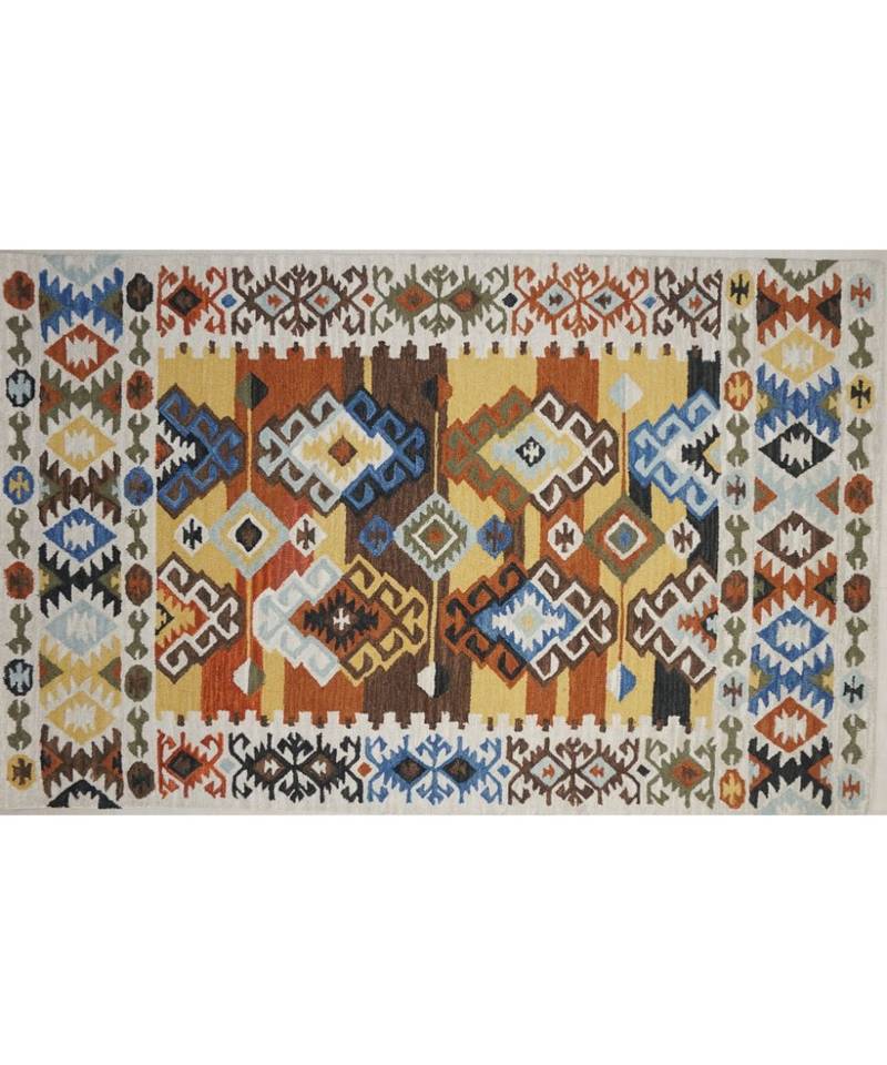 Kilim Design Pattern Are Rugs In Hand Tufted Carpet In Size 60 X 96 Inch
