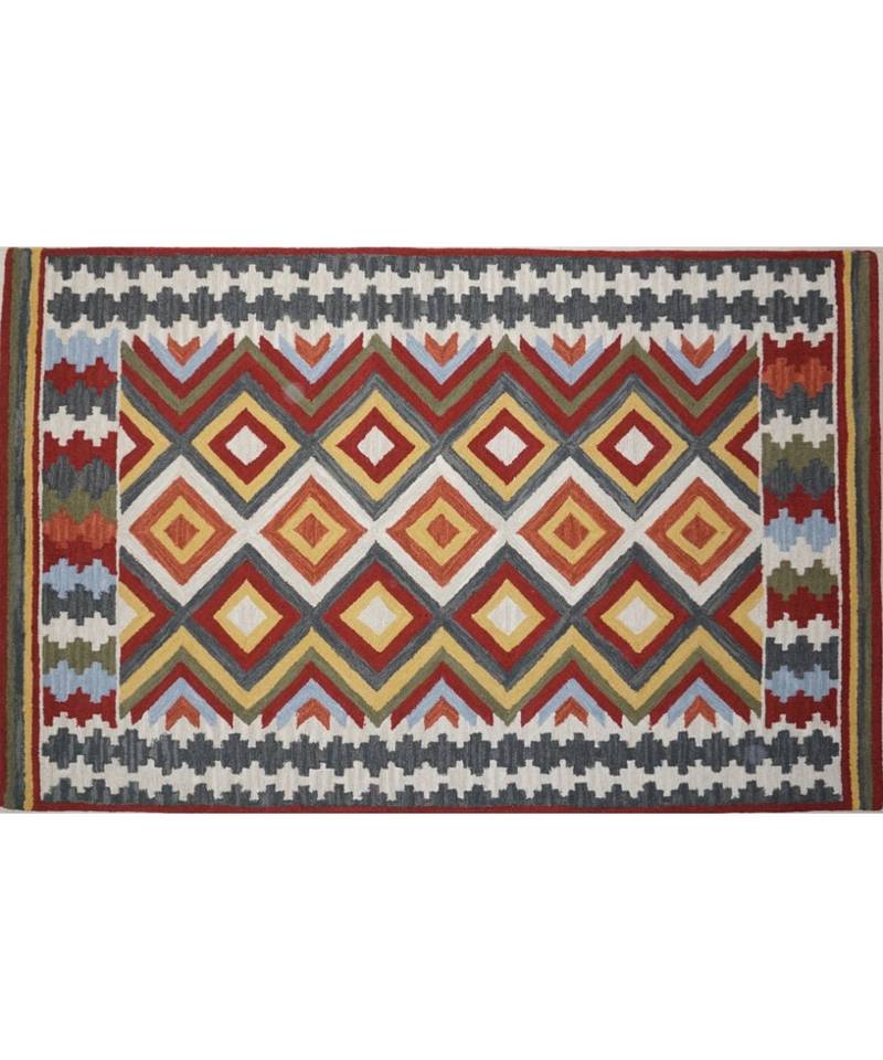 Kilim Design Pattern Are Rugs In Hand Tufted Carpet In Size 60 X 96 Inch