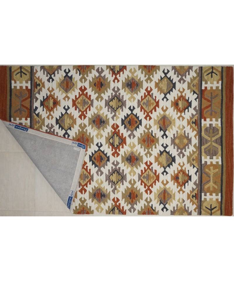 Kilim Design Pattern Are Rugs In Hand Tufted Carpet In Size 60 X 96 Inch