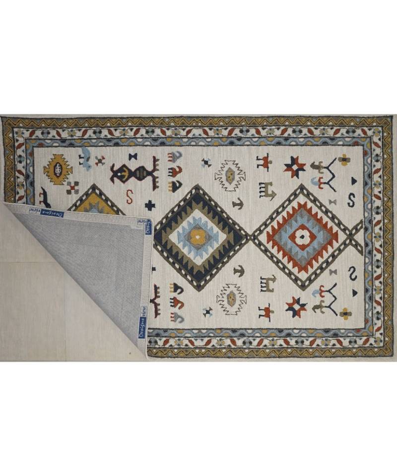 Kilim Design Pattern Are Rugs In Hand Tufted Carpet In Size 60 X 96 Inch