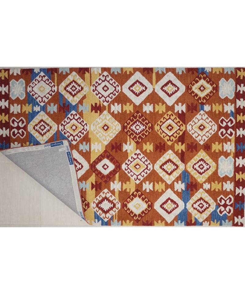 Kilim Design Pattern Are Rugs In Hand Tufted Carpet In Size 60 X 96 Inch