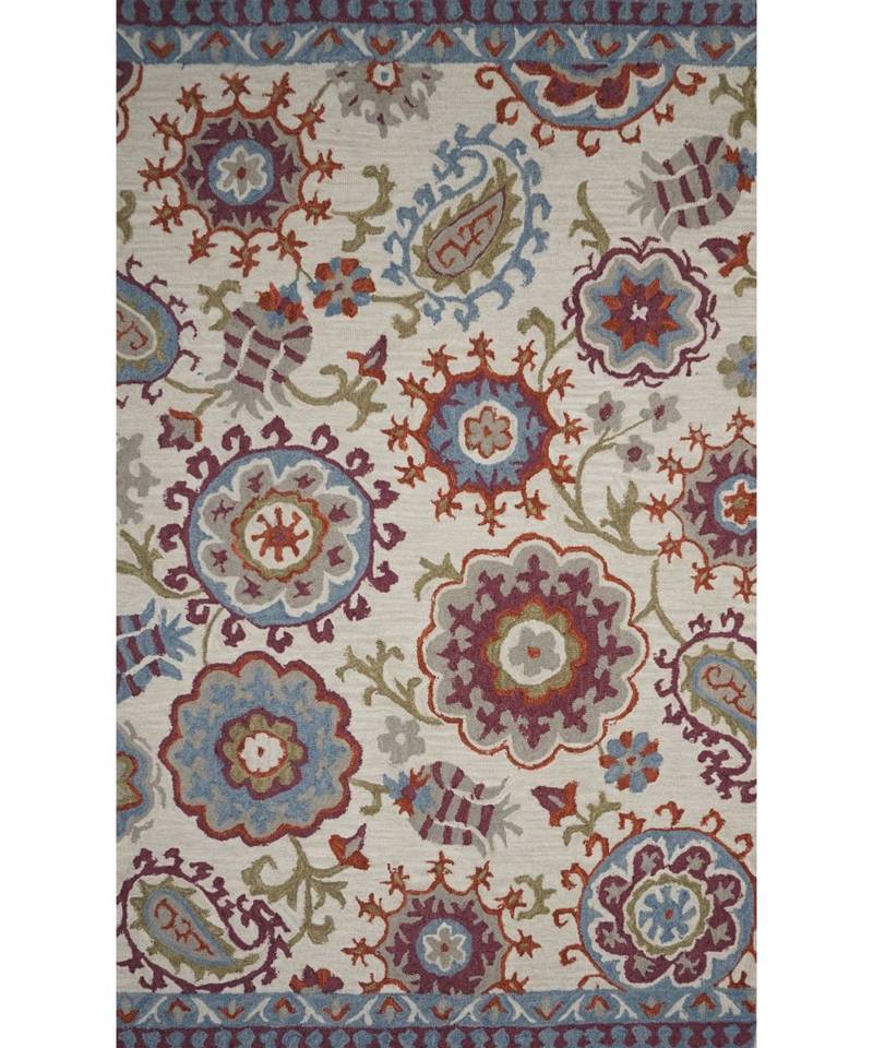 Kilim Floral Design Pattern Are Rugs In Hand Tufted Carpet In Size 60 X 96 Inch
