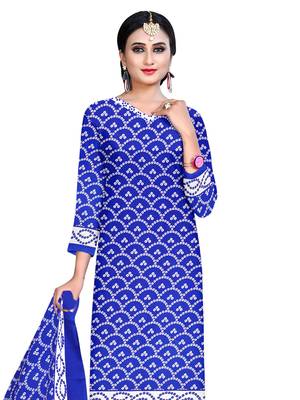 Blue Printed Poly Cotton Salwar 2
