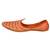Handmade Embroidered Peach Leather Loafers For Men, Indian Mojari Slip Ons Shoes