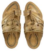 Indian Ethnic Handmade Organic Natural Leather Sandals For Men, Traditional Leather Flip-Flops