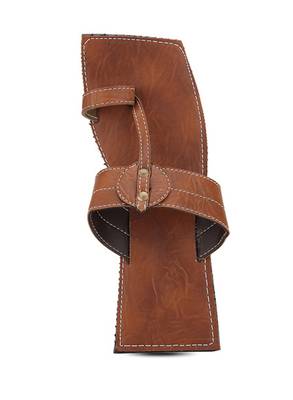 Men'S Brown Synthetic Leather  Sandals, Indian Handmade Summer Shoes, Gift For Him 3