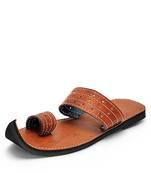 Men'S Brown Handmade Indian Ancient Sandals, Summer Slide Comfortable Flip Flops