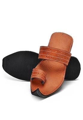 Men'S Brown Handmade Indian Ancient Sandals, Summer Slide Comfortable Flip Flops 2