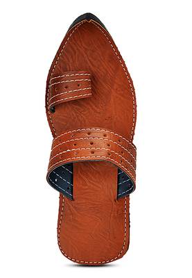 Men'S Brown Handmade Indian Ancient Sandals, Summer Slide Comfortable Flip Flops 5