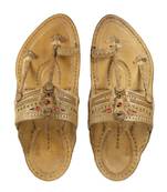 Indian Handmade Men's  Organic Natural Leather Sandals, Ethnic Shoes For Men