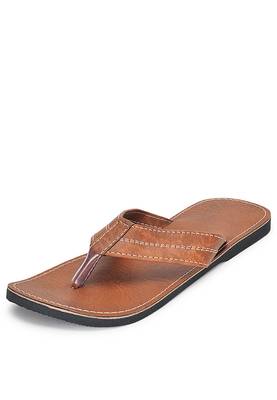 Brown Handmade Indain Synthetic Leather Flip Flops Sandals For Men 2
