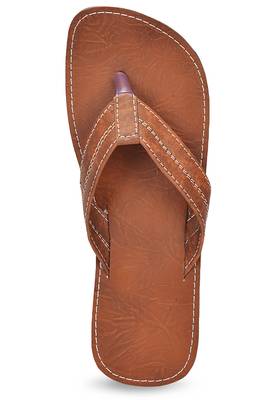 Brown Handmade Indain Synthetic Leather Flip Flops Sandals For Men 3