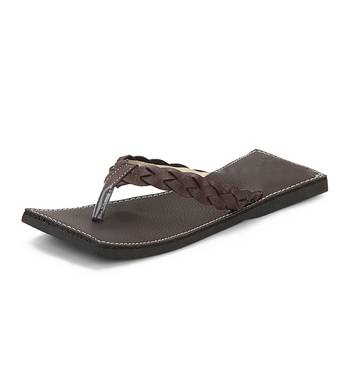 Handmade Dark Brown Synthetic Leather Slippers For Men 1