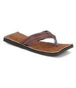 Brown Suede Leather Flat Casual Sandals For Men