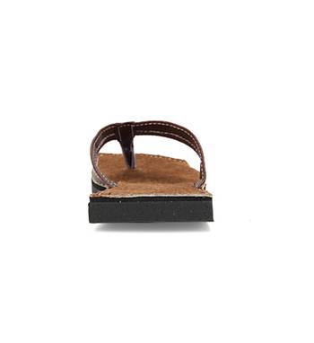 Brown Suede Leather Flat Casual Sandals For Men 5