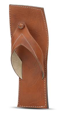 Men'S Brown Synthetic Leather Casual Flip Flops Sandals 3