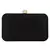 Black & White Adorn Embelished Faux Silk Fabric Clutch