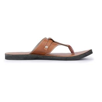 Handmade Brown Synthetic Leather Sandals For Men, Boho Hippie Shoes 4