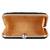 Black & White Adorn Embelished Faux Silk Fabric Clutch